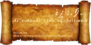 Árokszállási Julianna névjegykártya
